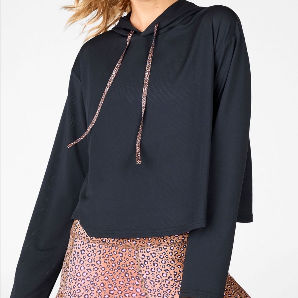 Fabletics Kaia Cropped Hooded Sweatshirt | Size M